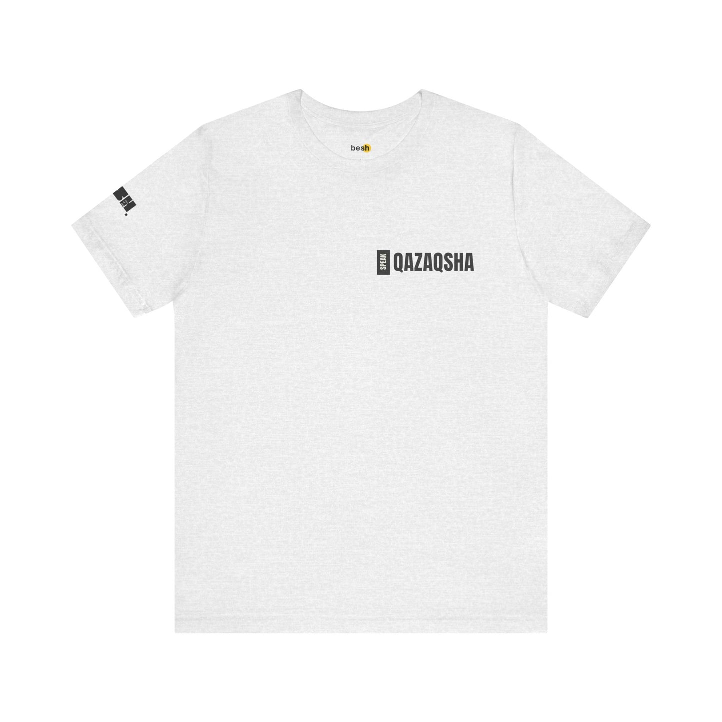 Minimalist Unisex Jersey Tee "Speak QAZAQSHA"