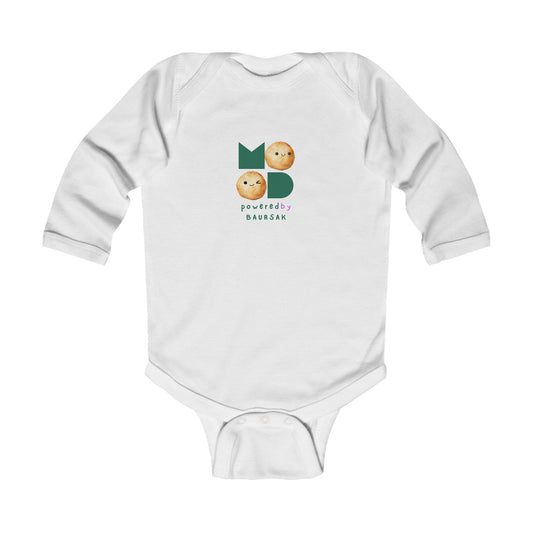 Infant Long Sleeve Bodysuit "Powered by Baursak"