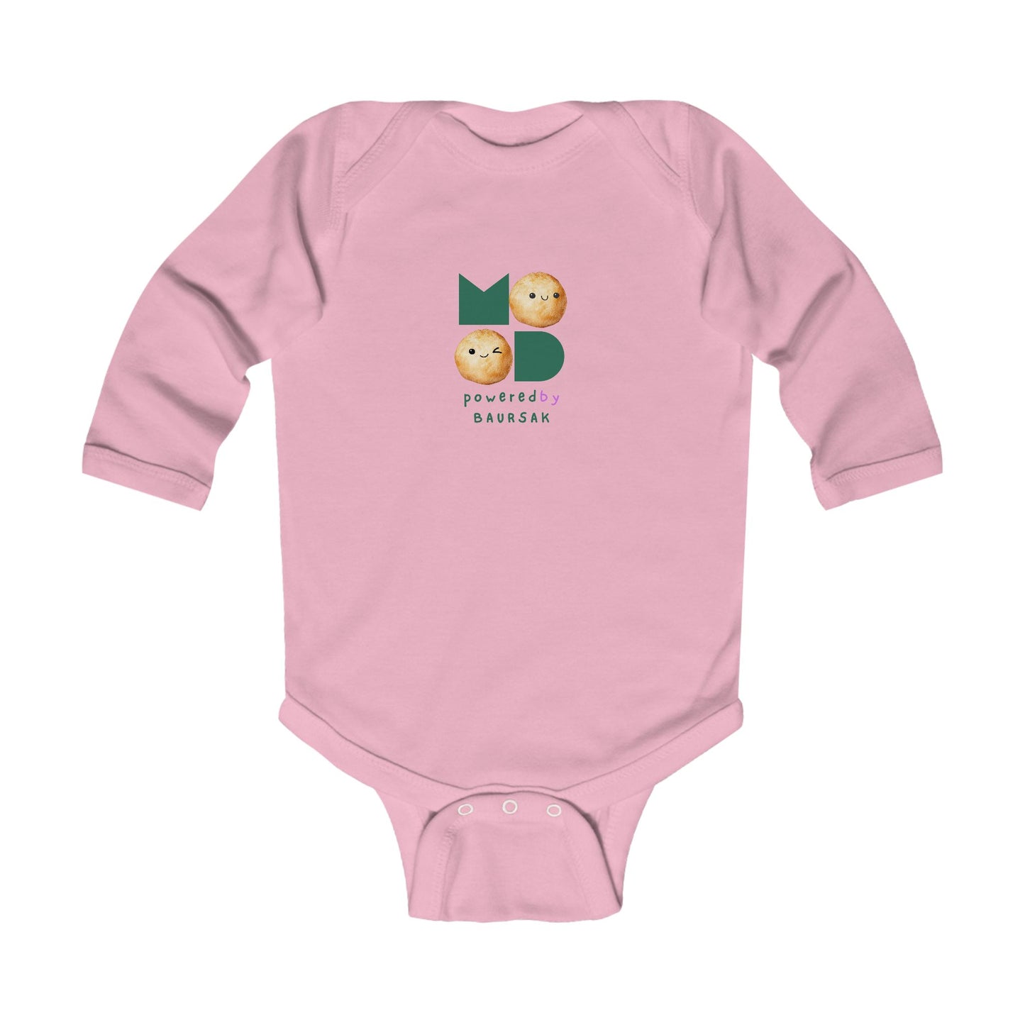 Infant Long Sleeve Bodysuit "Powered by Baursak"