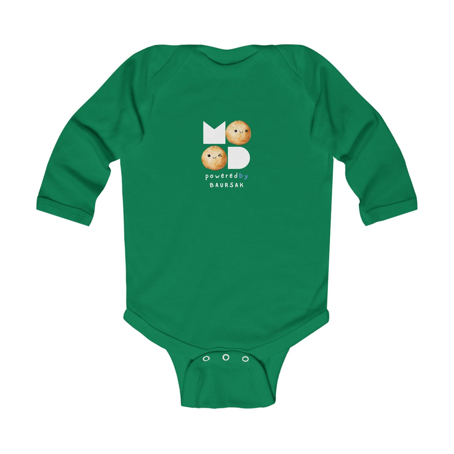 Infant Long Sleeve Bodysuit "Powered by Baursak"