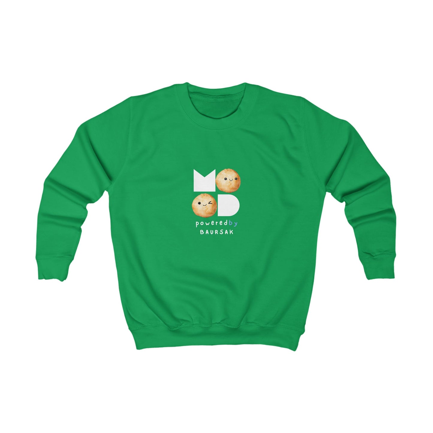 "Powered By Baursak" Kids Mood Sweatshirt