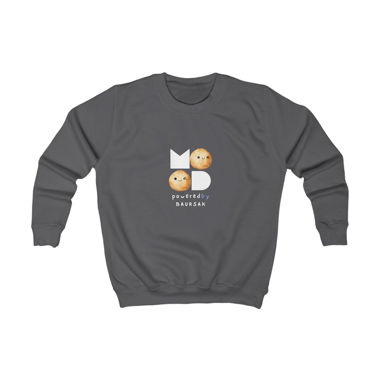 "Powered By Baursak" Kids Mood Sweatshirt