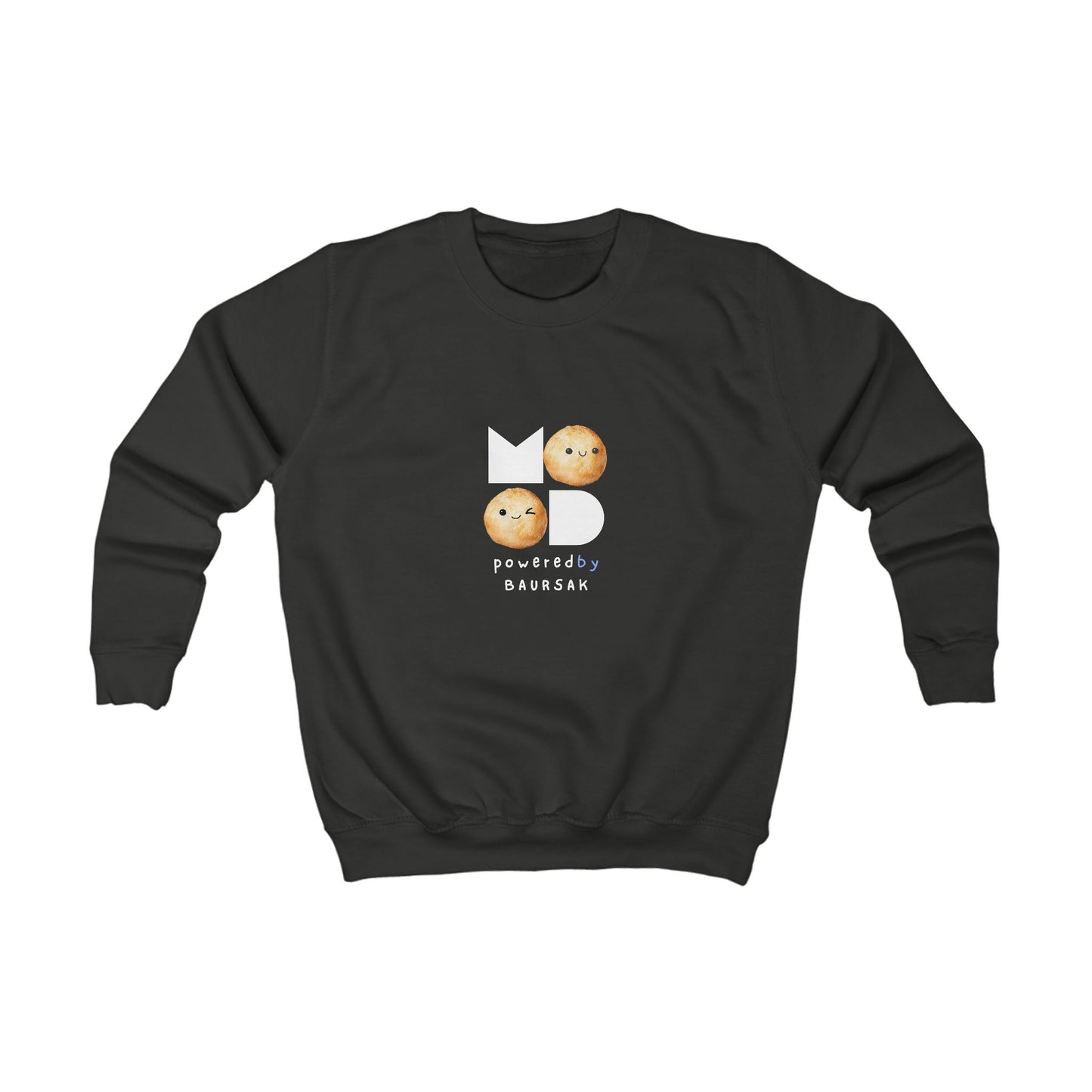 "Powered By Baursak" Kids Mood Sweatshirt