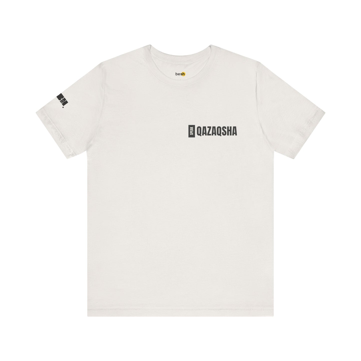 Minimalist Unisex Jersey Tee "Speak QAZAQSHA"