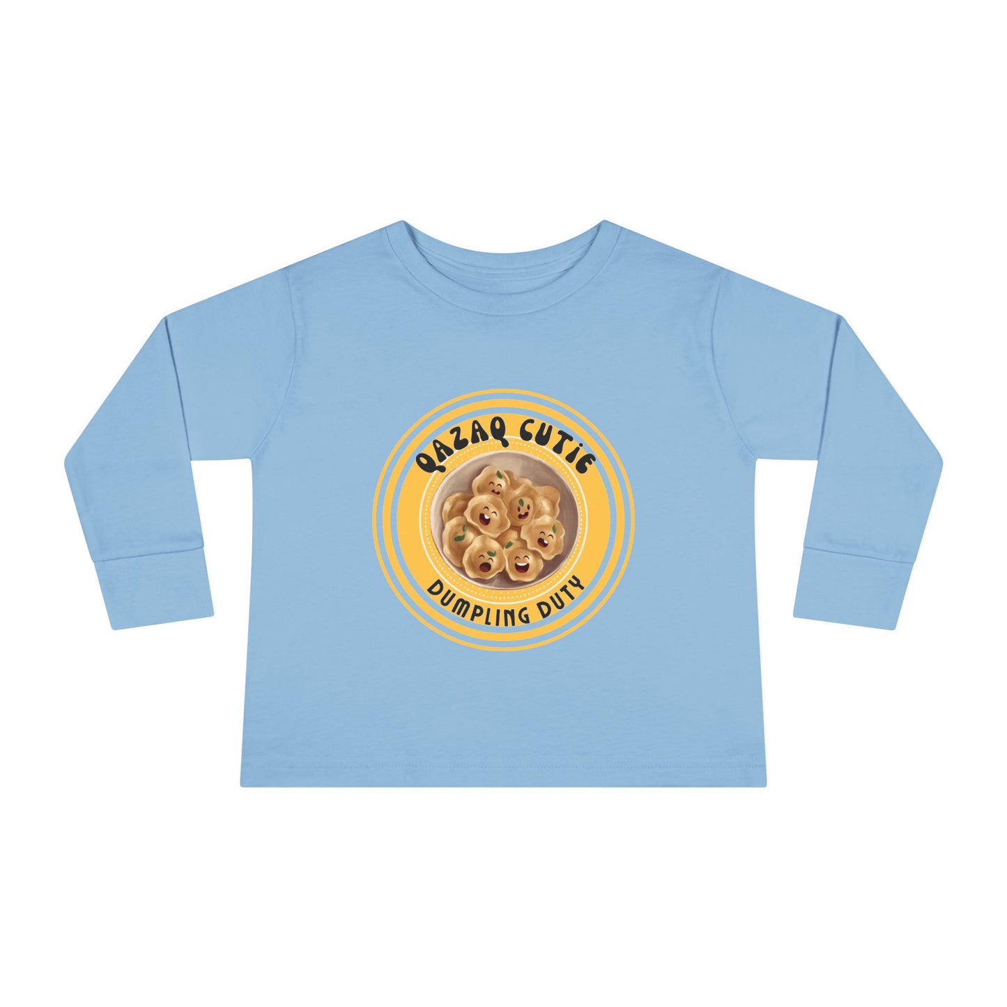 Cute Toddler Long Sleeve Tee - Dumpling Cutie Design