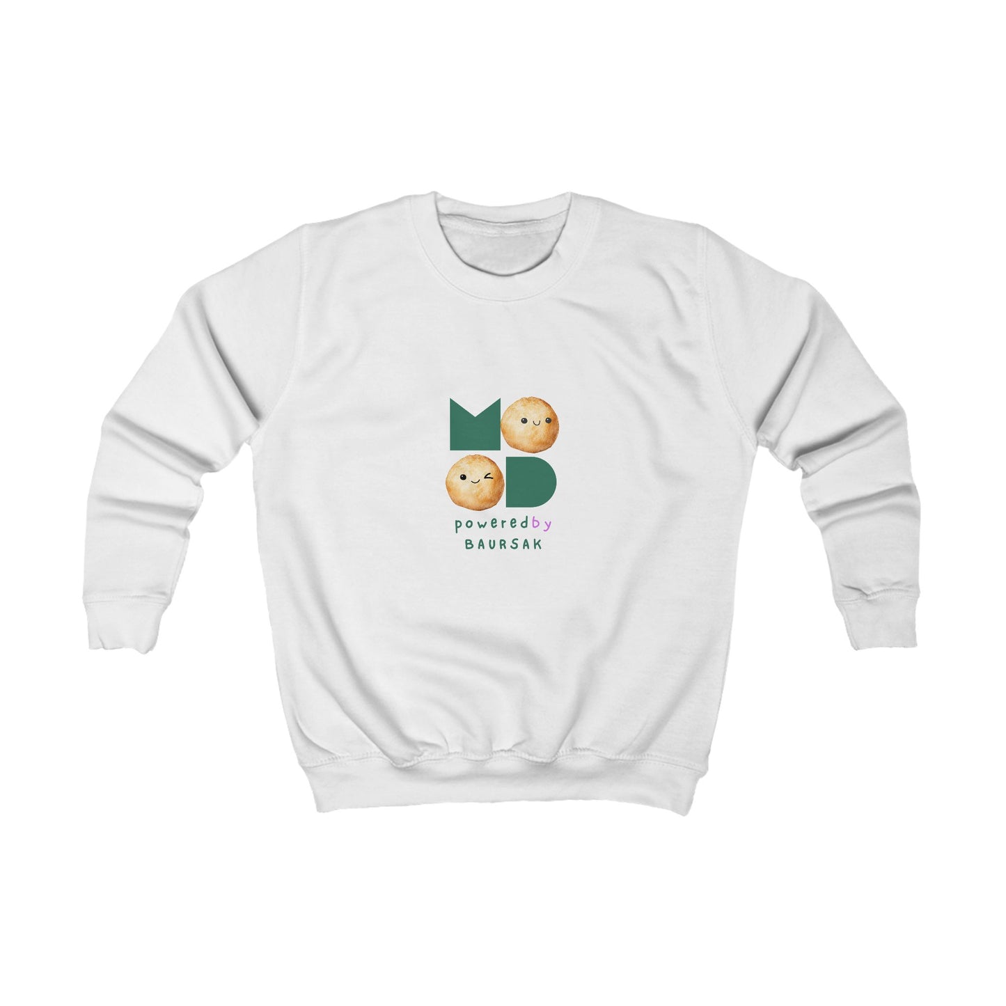 "Powered By Baursak" Kids Mood Sweatshirt