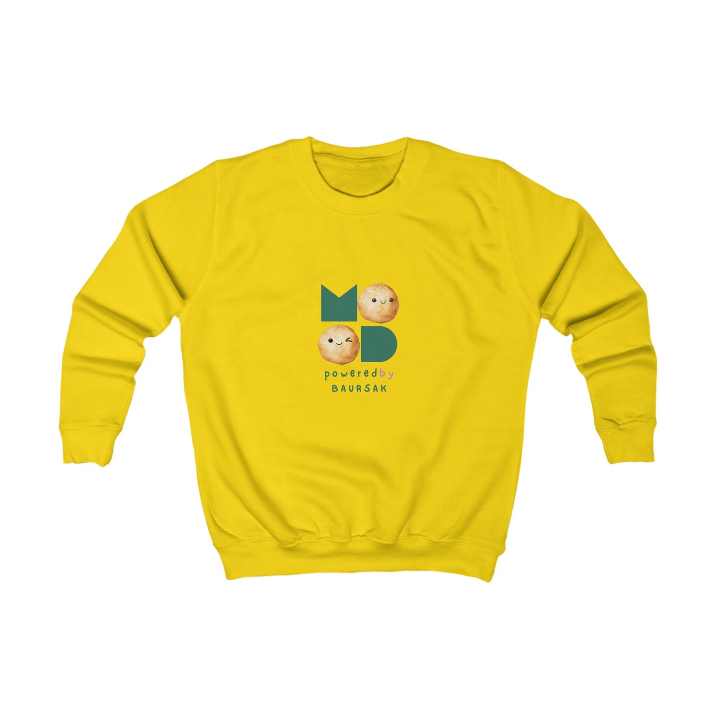 "Powered By Baursak" Kids Mood Sweatshirt