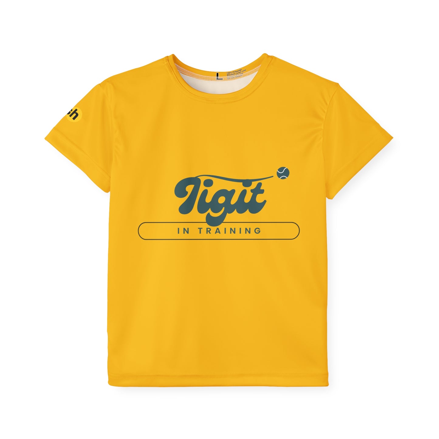 Kids Sports Jersey - Tight in Training - Yellow Athletic Tee