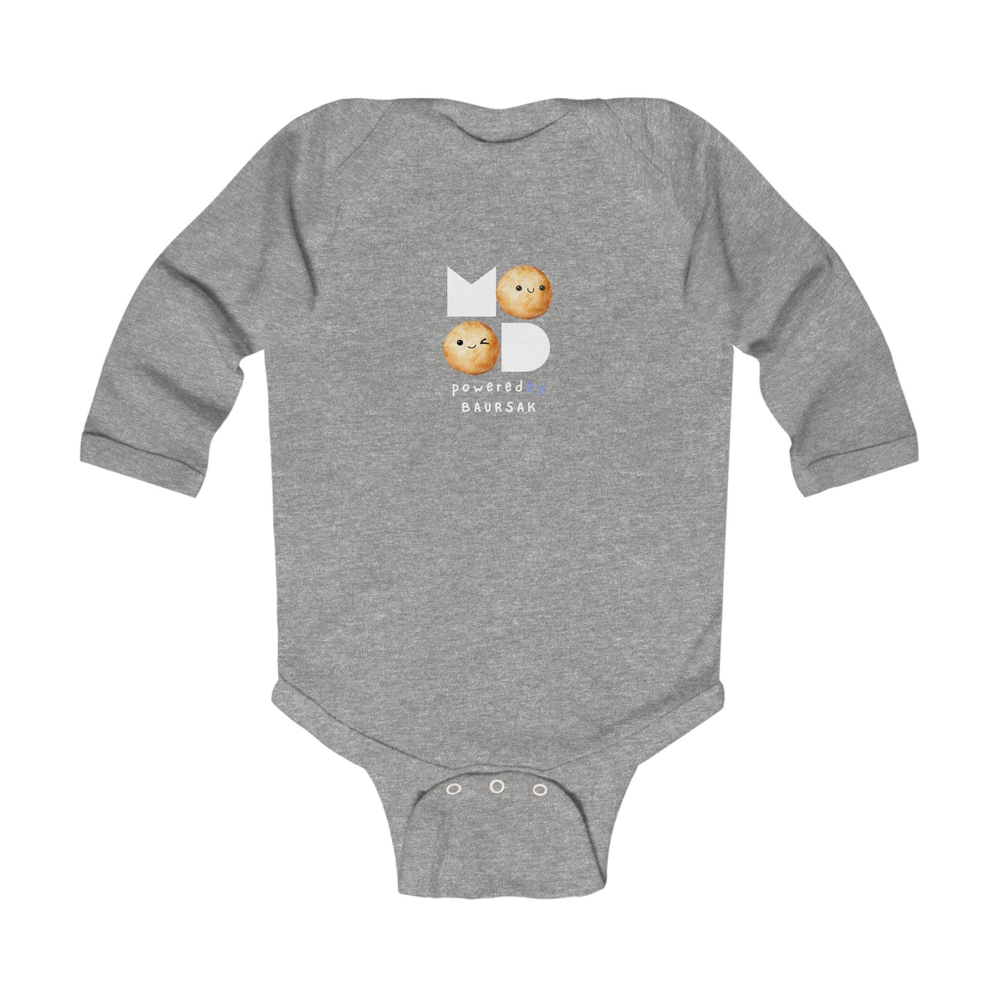 Infant Long Sleeve Bodysuit "Powered by Baursak"