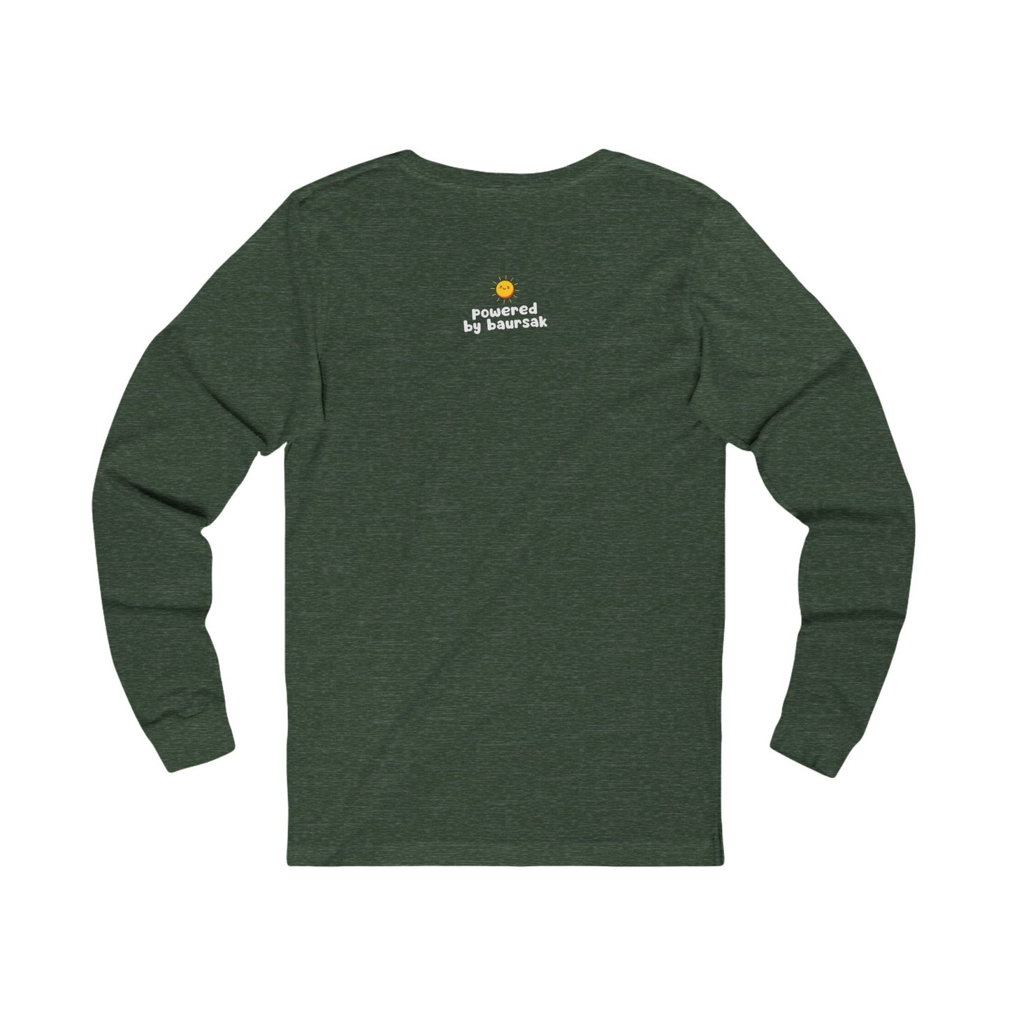 "Powered by Baursak" Unisex Jersey Long Sleeve Tee