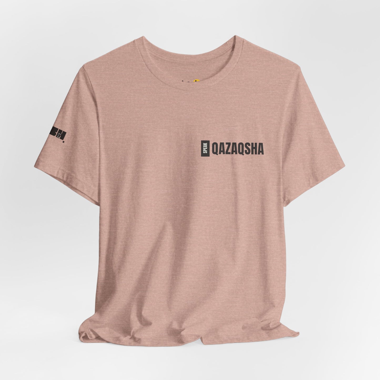 Minimalist Unisex Jersey Tee "Speak QAZAQSHA"