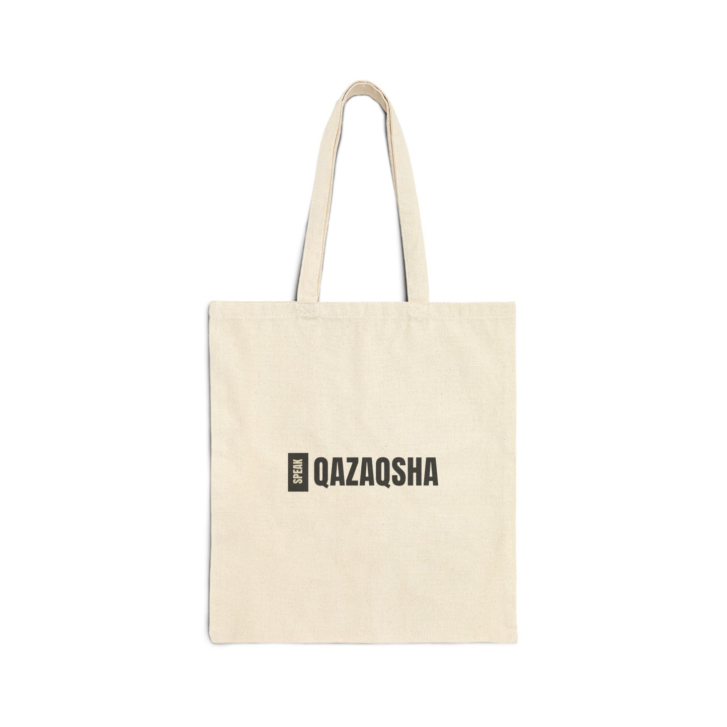 'Speak QAZAQSHA' Canvas Shopper