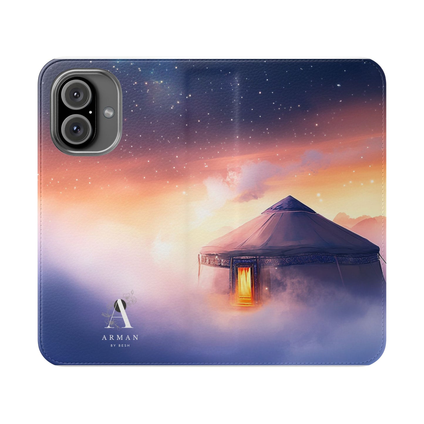 Dreamy Yurt Flip Case - Protective Wallet Design for Phone